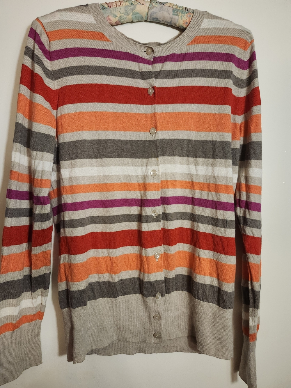 Banana Republic Women's Striped  Button-Front Sweater Cardigan - Multicolor